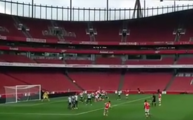 Dan Crowley free-kick for Arsenal Under-21