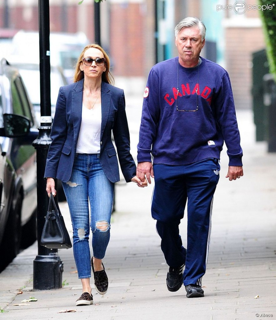 Carlo Ancelotti and wife Mariann Auger