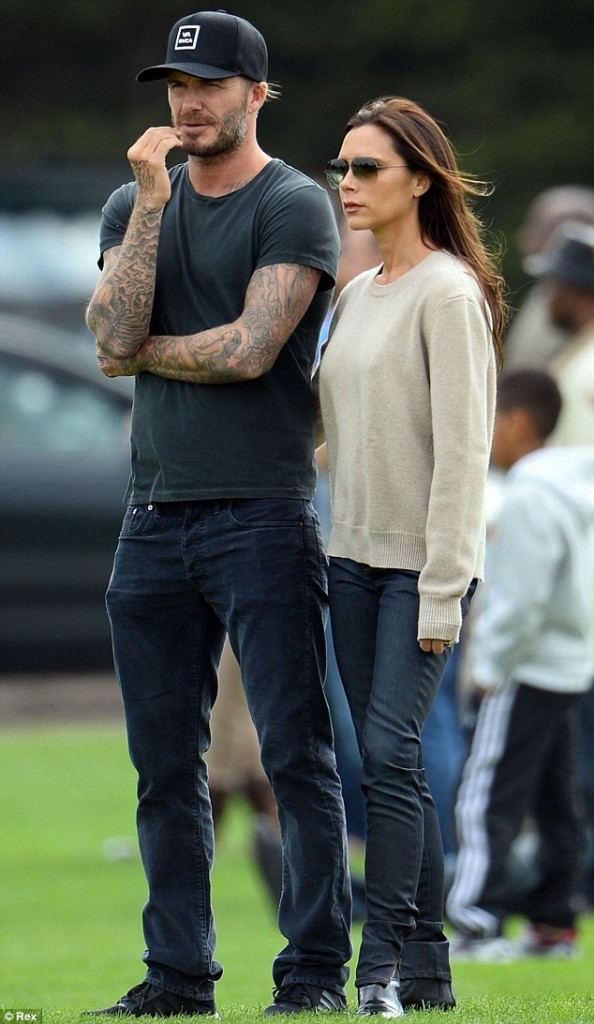 David Beckham and Victoria