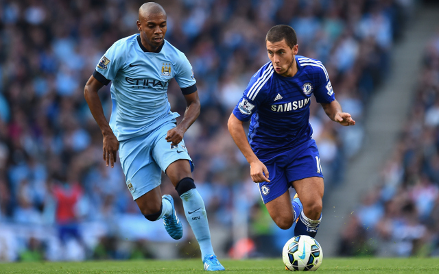 Fernandinho Manchester City Eden Hazard Chelsea