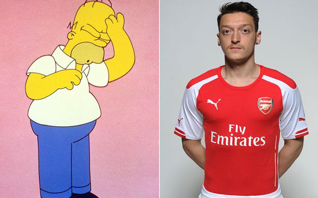 Homer Simpson Mesut Ozil Arsenal