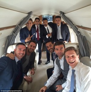 Kevin Pietersen Jamie Redknapp Plane 3