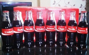 Manchester United Coke Bottles