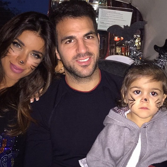 Fabregas and family on Halloween