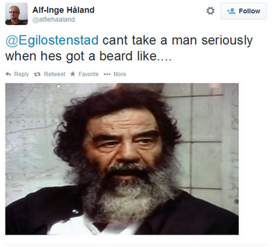 Haaland Kean Tweet Saddam Hussein