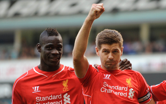 Mario Balotelli Steven Gerrard Liverpool