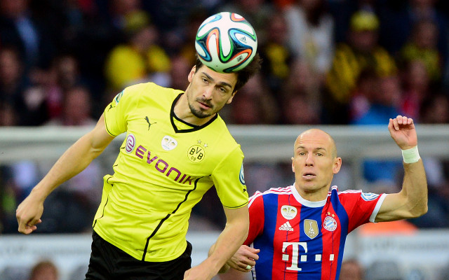 Mats Hummels Borussia Dortmund Arjen Robben Bayern Munich