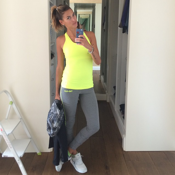 Melissa Satta - Wife of Schalke's Kevin-Prince Boateng - in gym gear