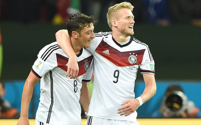 Ozil and Schurrle playing for Germany