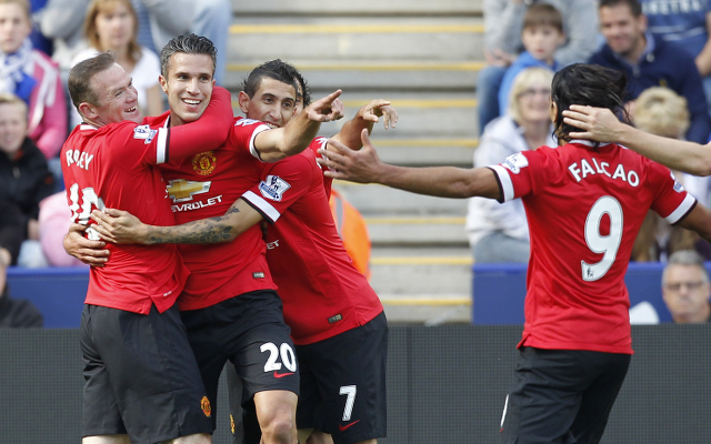 Wayne Rooney Robin Van Persie Angel Di Maria Radamel Falcao Manchester United