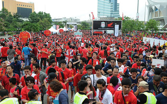 Liverpool fans in Bangkok