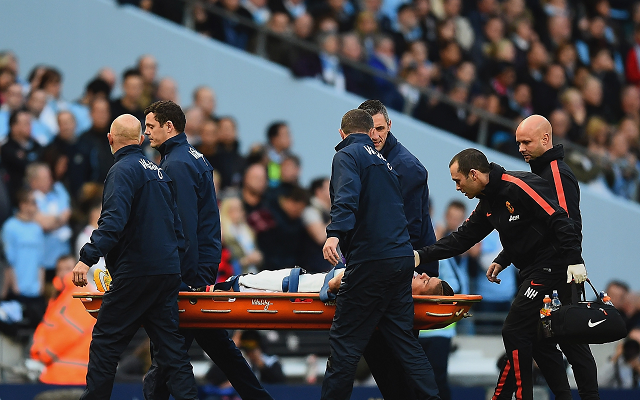 Marcos Rojo Stretcher Injured Manchester United