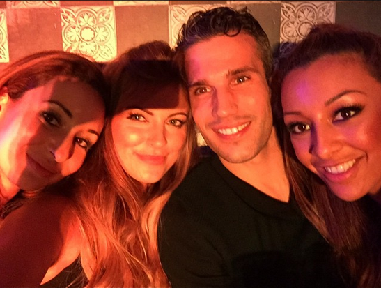 Sam Cooke (Smalling's WAG) and Robin van Persie