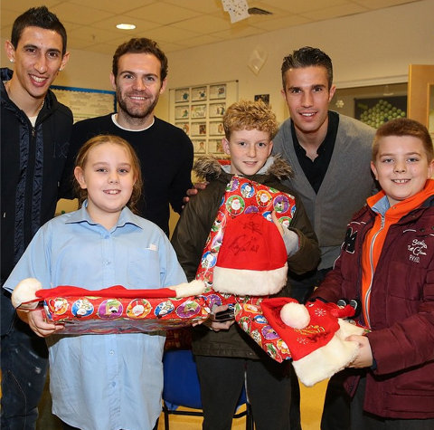 Manchester United Hospital Robin van Persie Angel di Maria Juan Mata