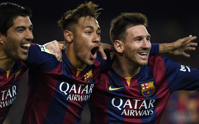 Luis Suarez Neymar Lionel Messi Barcelona