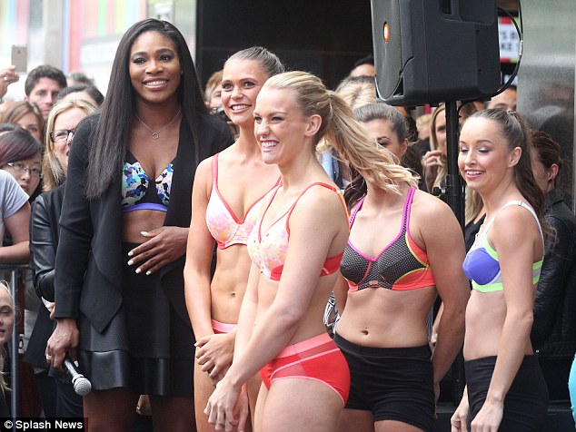 Images) Serena Williams Shows Off New Bra At Lingerie Event Down