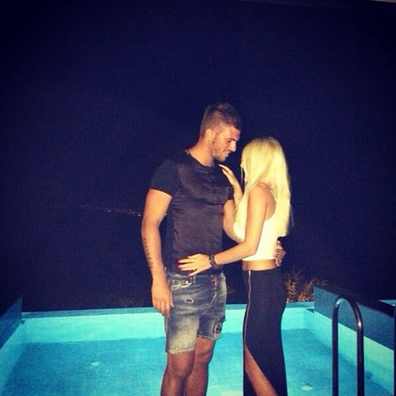 Davide Santon and Chloe Sanderson