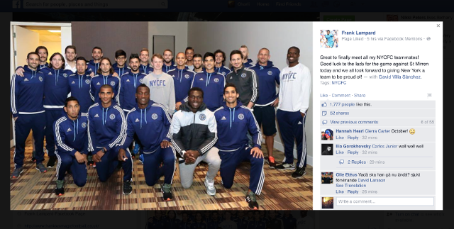 Frank Lampard NYCFC team-mates