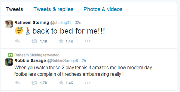 Sterling tweetings