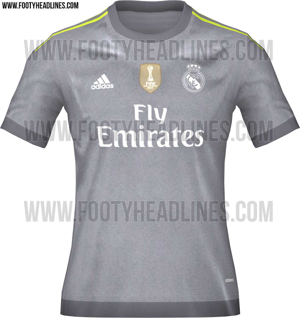ADIDAS Camiseta hombre REAL MADRID AWAY 15/16 gris - Private Sport