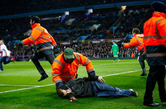 Aston Villa pitch invasion