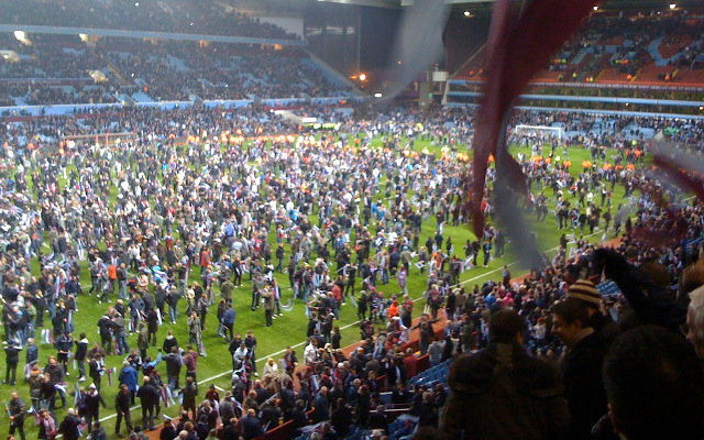 Aston Villa pitch invasion