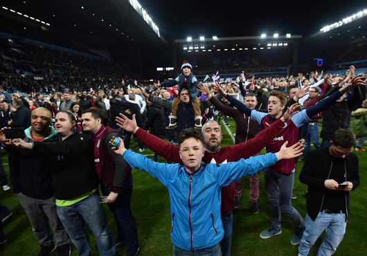 Aston Villa pitch invasion