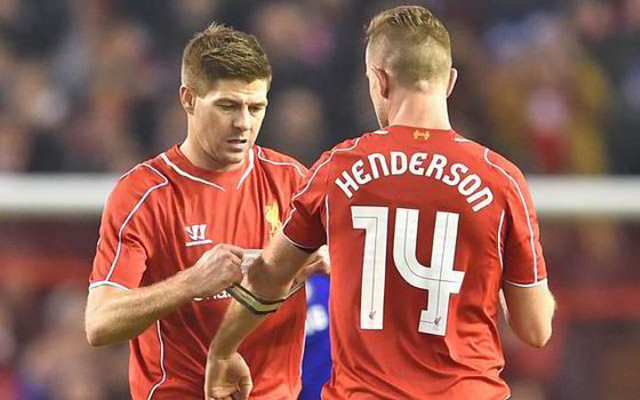 Jordan Henderson Captain Steven Gerrard Liverpool