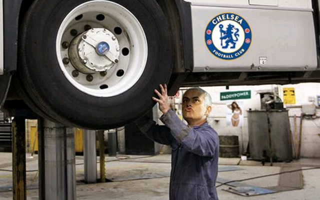 Mourinho fixing his bus