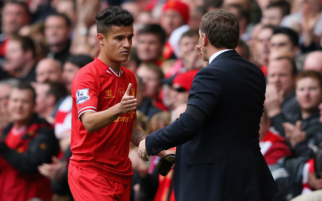 Phillipe Coutinho and Brendan Rodgers - Liverpool