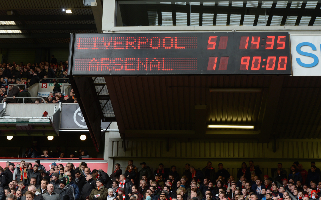 Liverpool 5-1 Arsenal - scoreboard