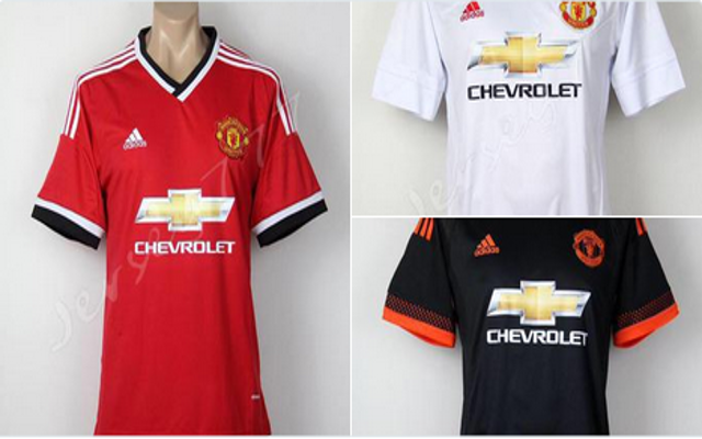 manchester united home away and third kit