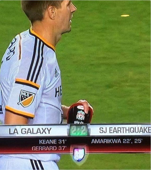 Steven Gerrard has just scored his first goal for LA Galaxy - wearing some  old Liverpool kit - Mirror Online