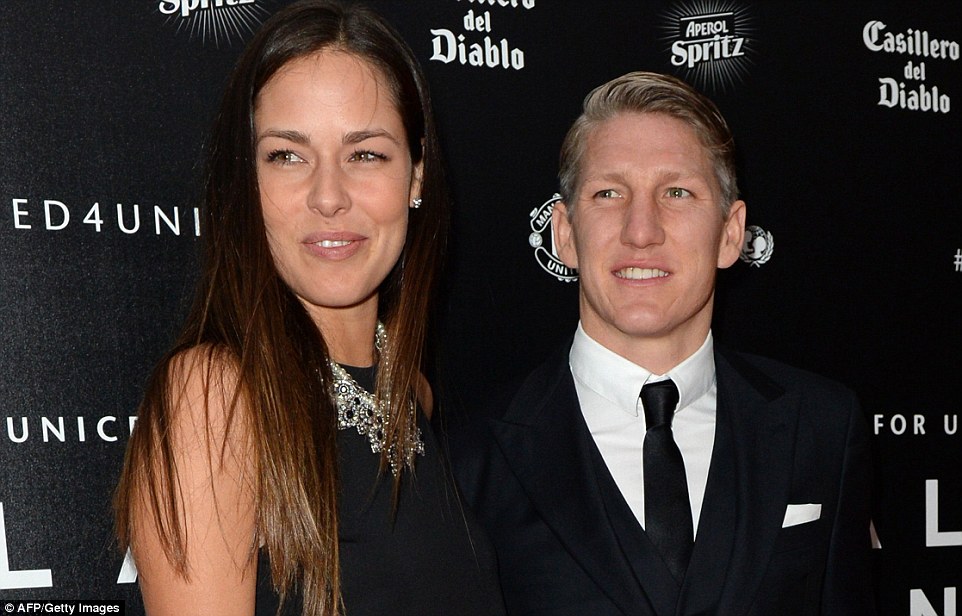 Bastian Schweinsteiger and his girlfriend Ana Ivanovic