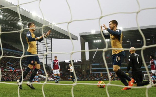 Ramsey & Ozil Arsenal v Villa