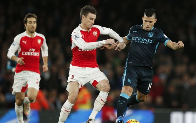 Sergio Aguero Man City v Arsenal