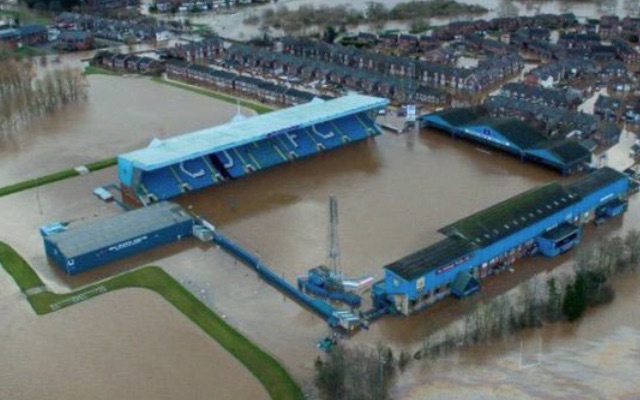 Brunton Park flooded