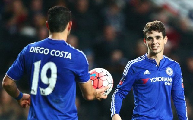 Diego Costa & Oscar Chelsea v MK Dons