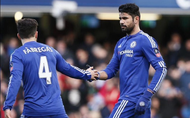 Diego Costa and Cesc Fabregas