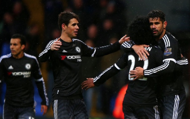 Diego Costa celebrates goal v Crystal Palace