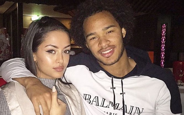 Izzy Brown with his girlfriend