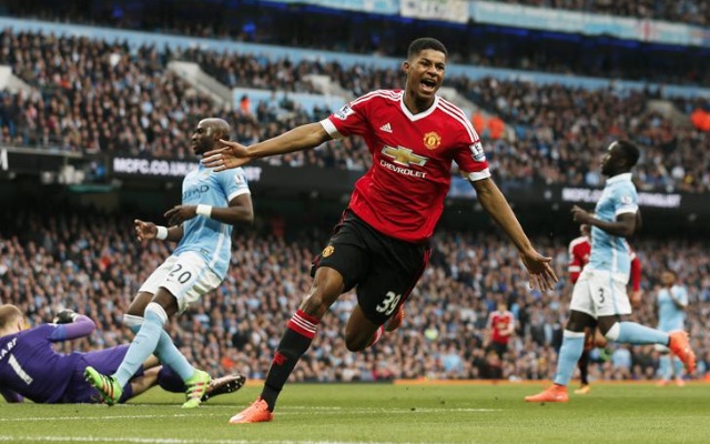 Marcus Rashford Manchester United v Man City