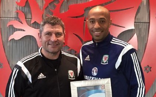 Thierry Henry with UEFA A Licence coaching certificate