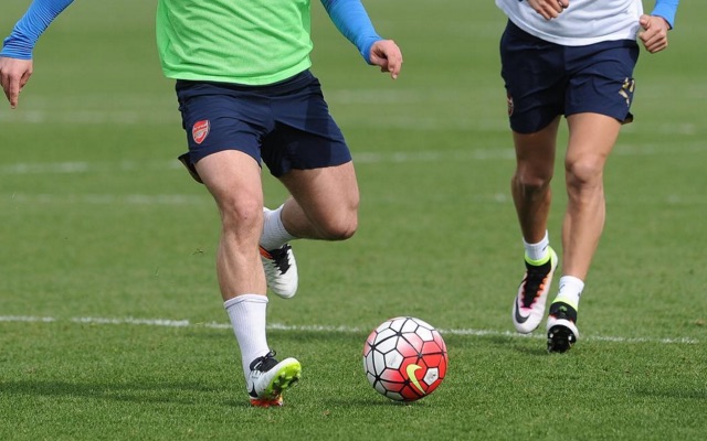 Arsenal legs in training