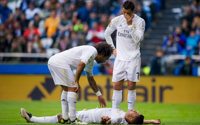 Cristiano Ronaldo, James Rodriguez, Marcelo of Real Madrid