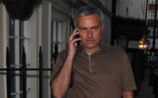 Jose Mourinho on the phone
