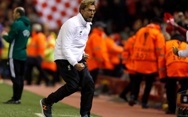 Jurgen Klopp celebrates Liverpool's Europa League win over Dortmund