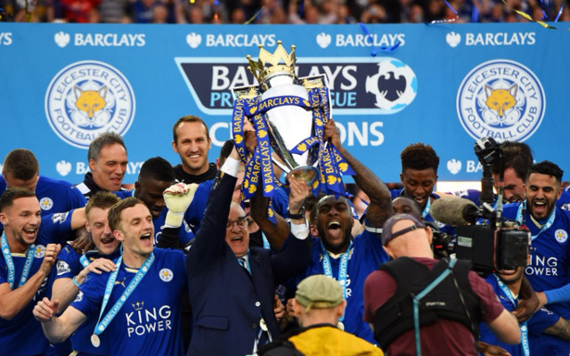 Video: Leicester City raise the Premier League trophy as ...