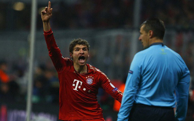 Muller celebrates for Bayern