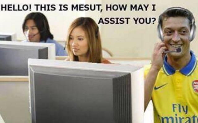 Mesut Ozil assist meme